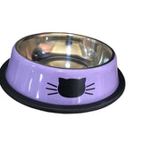 New Assemblable Multicolor Stainless Steel Dog Cat Bowl Non-slip Non-fall Eat Drink Pet Food Container Feeder Dish Bowl