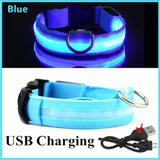 Rechargeable LED Glowing Adjustable Flashing Luminous Dog & Cat Collar