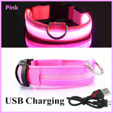Rechargeable LED Glowing Adjustable Flashing Luminous Dog & Cat Collar
